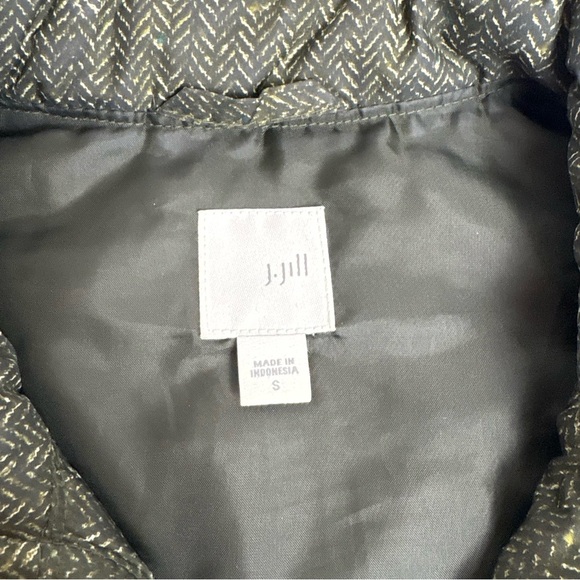 J Jill Green Herringbone Puffer Vest - Picture 2 of 5